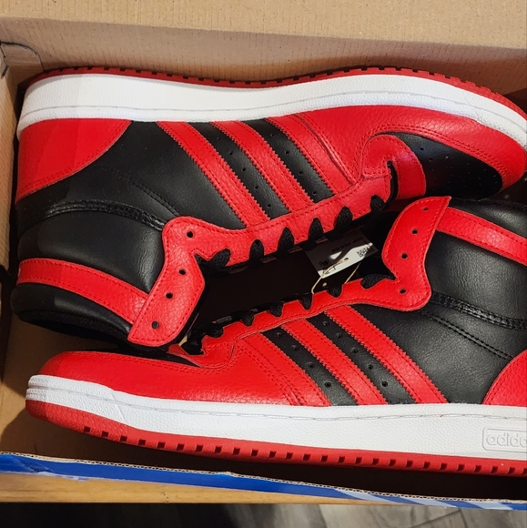 Adidas Originals Top Ten High Tops red and black - Picture 5 of 6